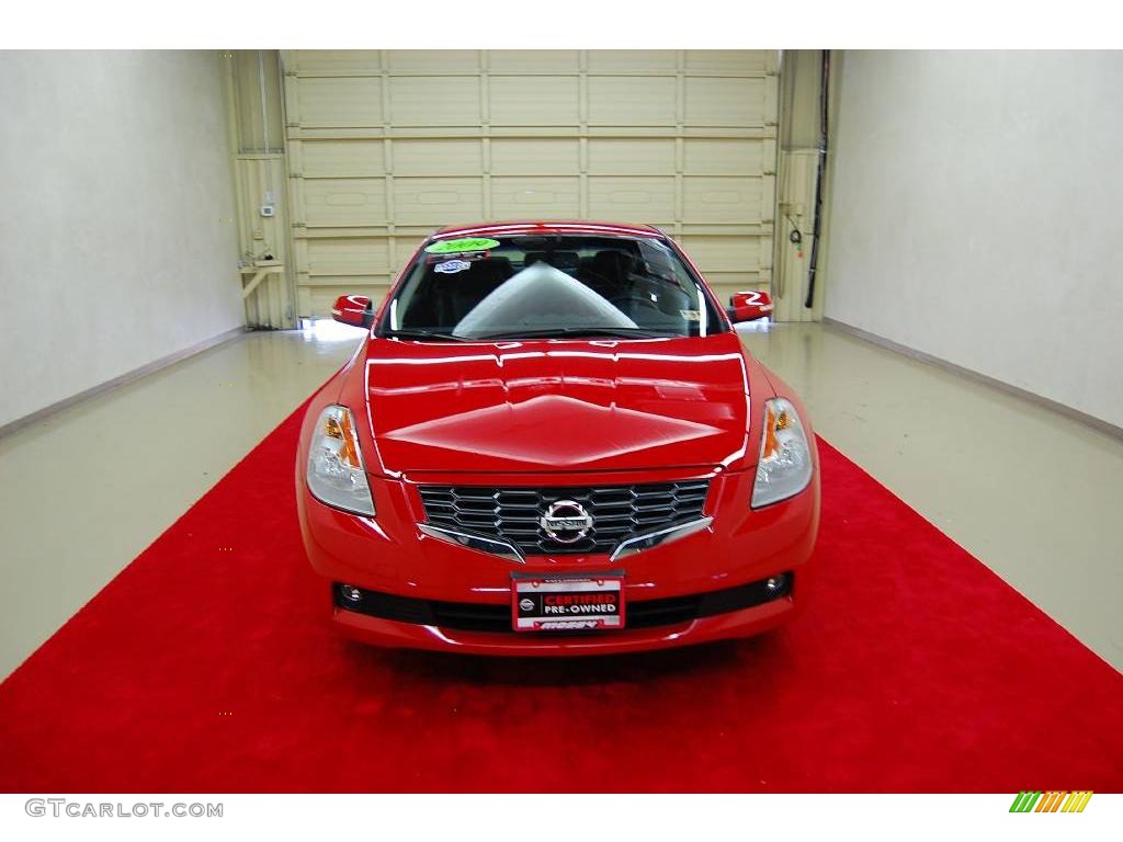 2009 Altima 3.5 SE Coupe - Code Red Metallic / Charcoal photo #2