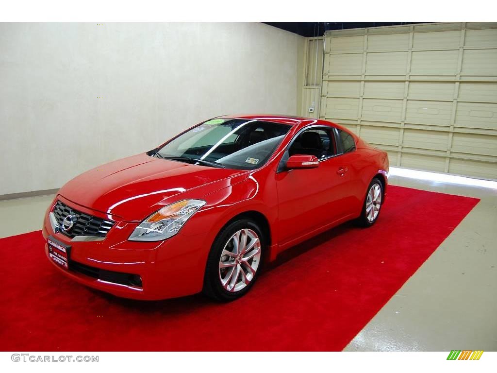 2009 Altima 3.5 SE Coupe - Code Red Metallic / Charcoal photo #3