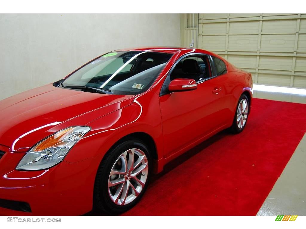 2009 Altima 3.5 SE Coupe - Code Red Metallic / Charcoal photo #12