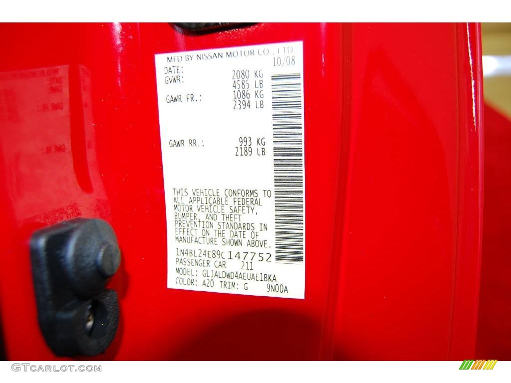 2009 Altima 3.5 SE Coupe - Code Red Metallic / Charcoal photo #18