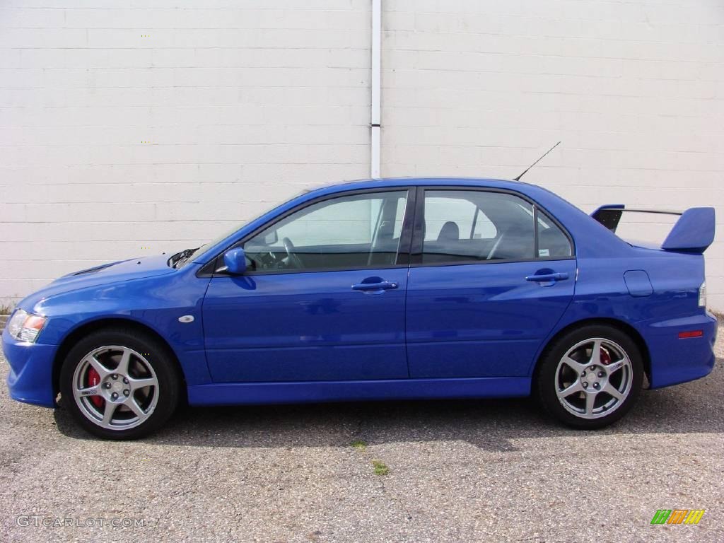 2003 Lancer Evolution VIII - Blue By You / Black/Blue photo #2