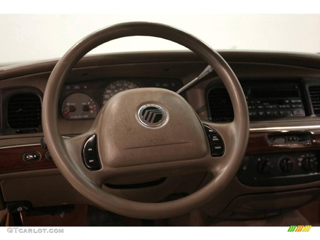 2003 Mercury Grand Marquis GS Medium Parchment Steering Wheel Photo #19505458