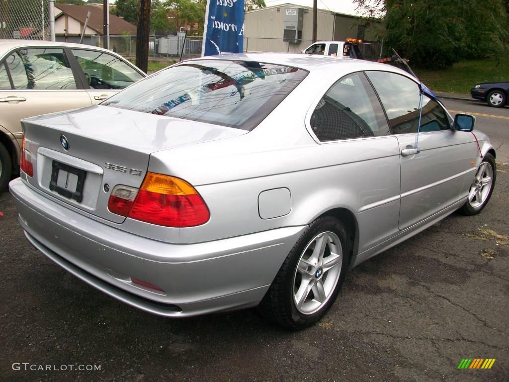 2001 3 Series 325i Coupe - Titanium Silver Metallic / Black photo #3