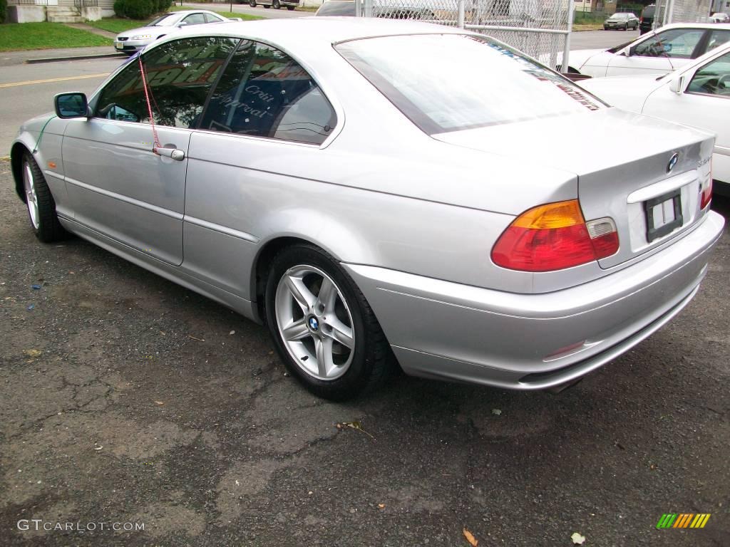 2001 3 Series 325i Coupe - Titanium Silver Metallic / Black photo #4