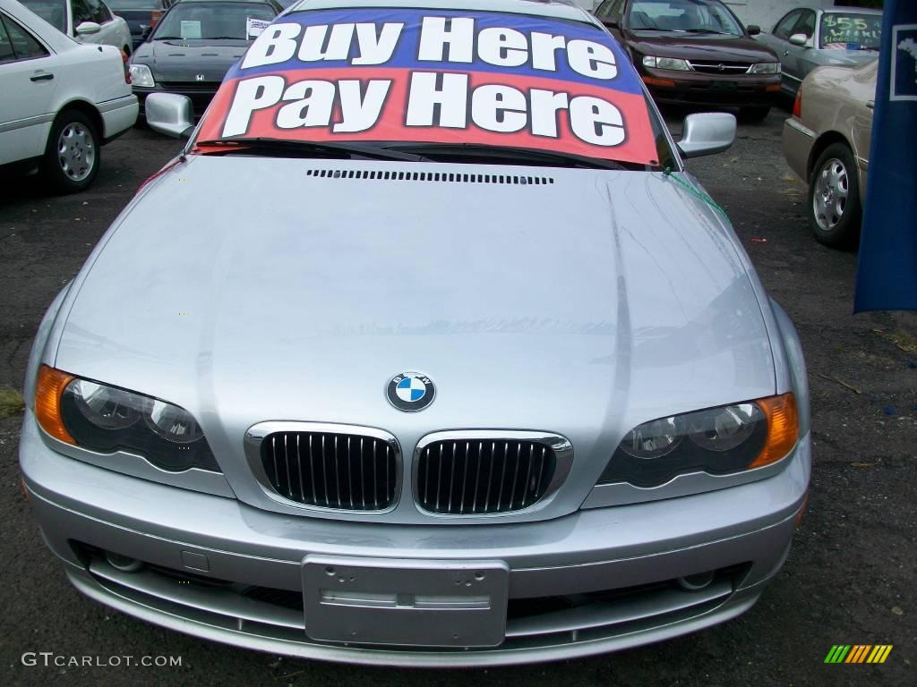 2001 3 Series 325i Coupe - Titanium Silver Metallic / Black photo #5