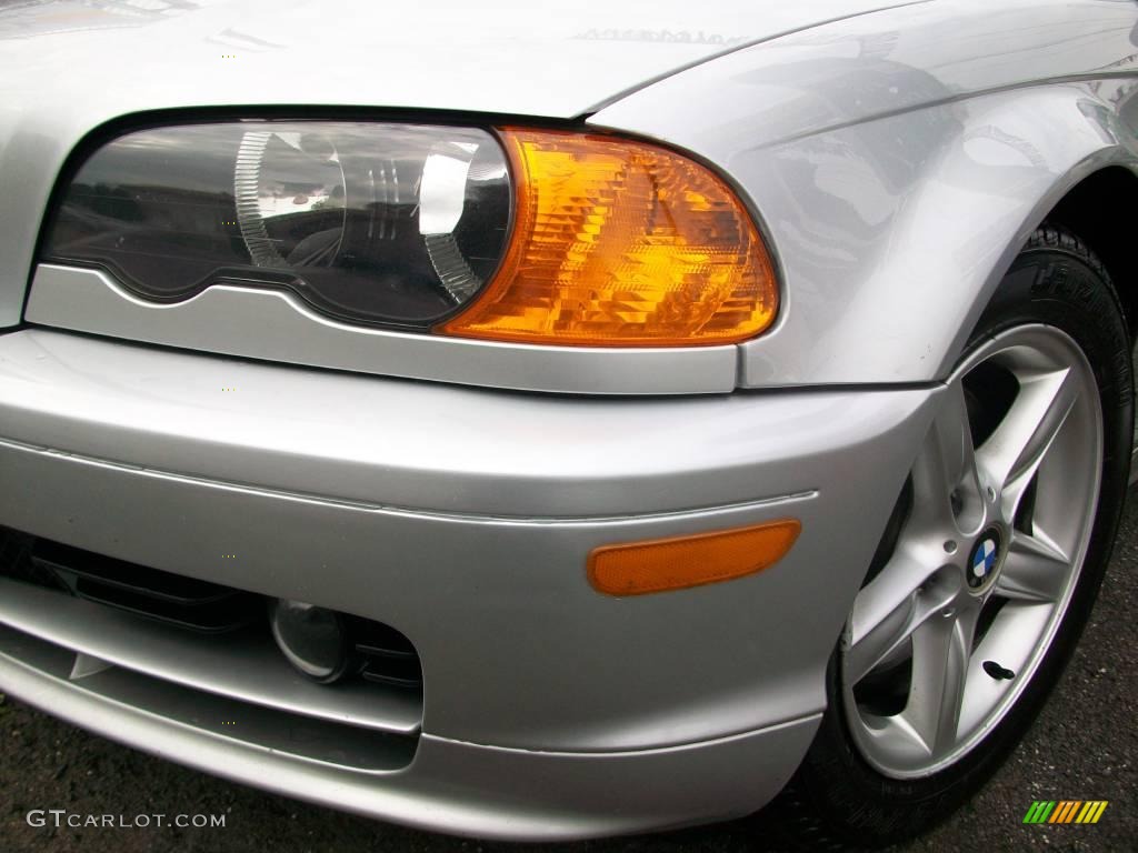 2001 3 Series 325i Coupe - Titanium Silver Metallic / Black photo #8