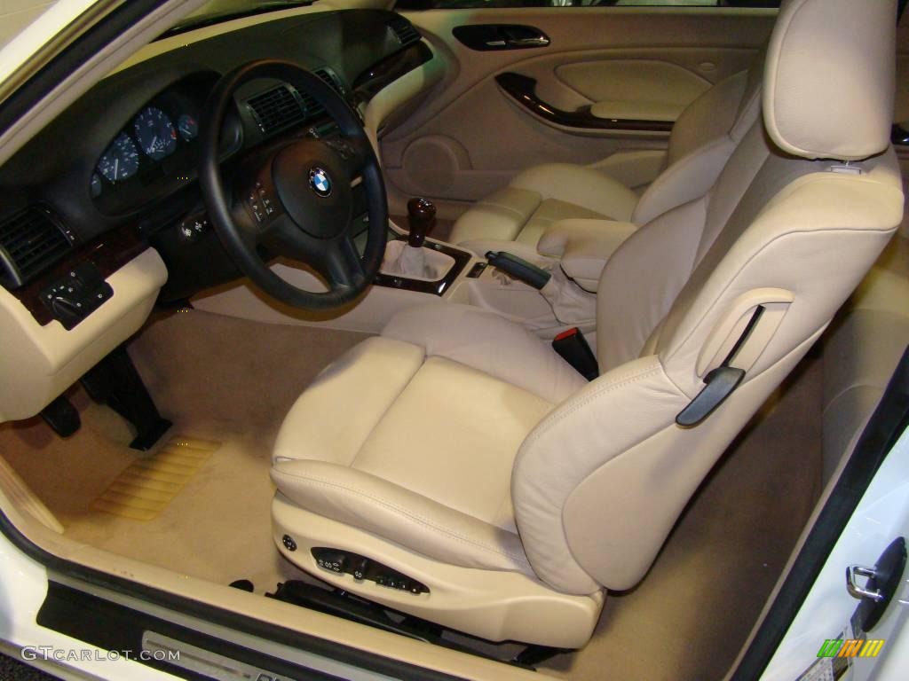 2006 3 Series 325i Coupe - Alpine White / Sand Montana Leather photo #8