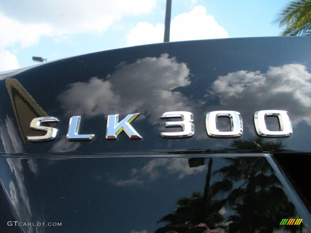 2009 SLK 300 Roadster - Black / Black photo #14