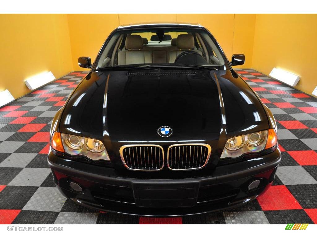 2001 3 Series 330i Sedan - Jet Black / Sand photo #2