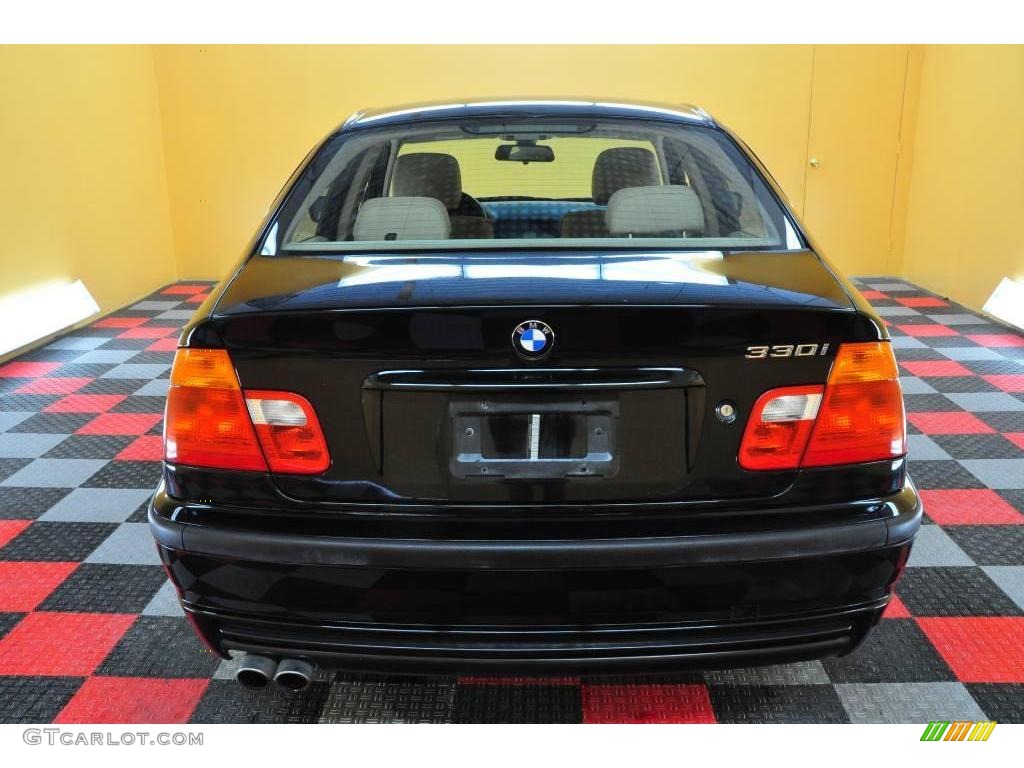2001 3 Series 330i Sedan - Jet Black / Sand photo #5