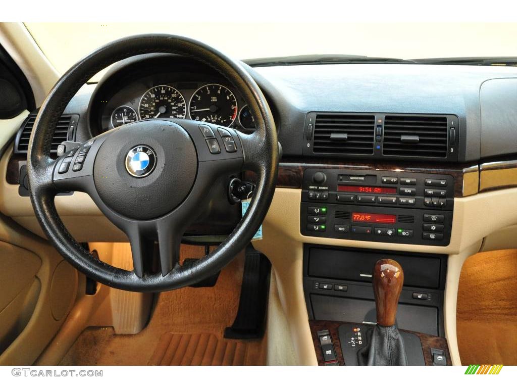 2001 3 Series 330i Sedan - Jet Black / Sand photo #7