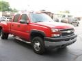 2005 Victory Red Chevrolet Silverado 3500 LS Crew Cab 4x4 Dually  photo #4