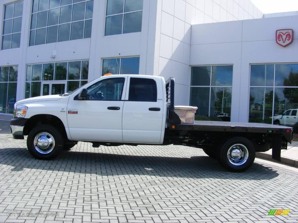 2009 Ram 3500 SLT Quad Cab 4x4 Dually - Bright White / Medium Slate Gray photo #2