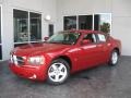 2010 Inferno Red Crystal Pearl Dodge Charger SXT  photo #1