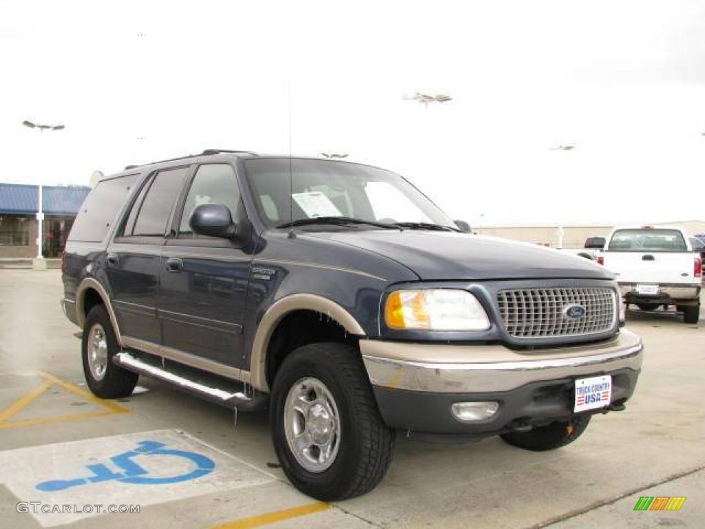 1999 Expedition XLT 4x4 - Medium Wedgewood Blue Metallic / Medium Graphite photo #3
