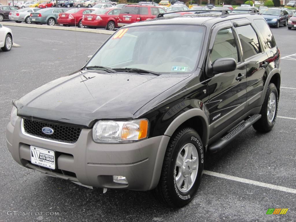 2001 Escape XLT V6 4WD - Black / Medium Parchment Beige photo #3