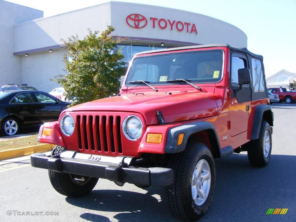 2000 Wrangler SE 4x4 - Flame Red / Agate photo #1