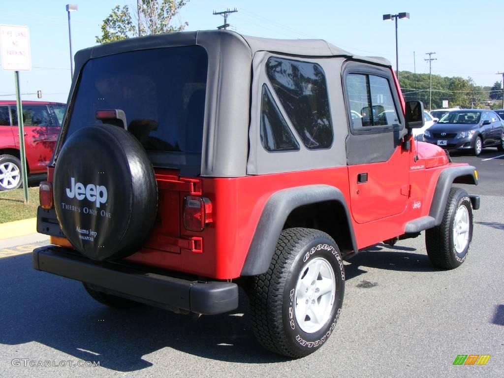 2000 Wrangler SE 4x4 - Flame Red / Agate photo #3