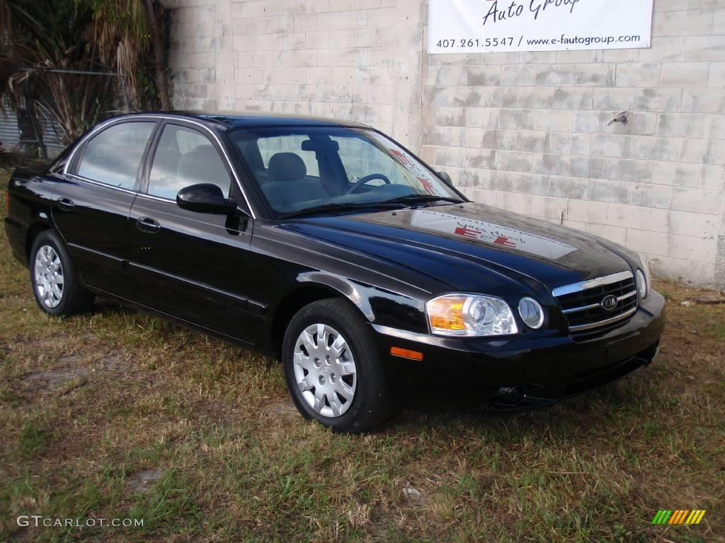 2004 Optima LX - Black / Gray photo #14