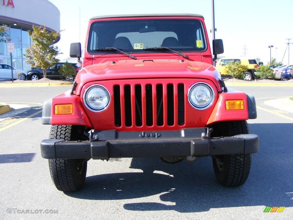 2000 Wrangler SE 4x4 - Flame Red / Agate photo #14