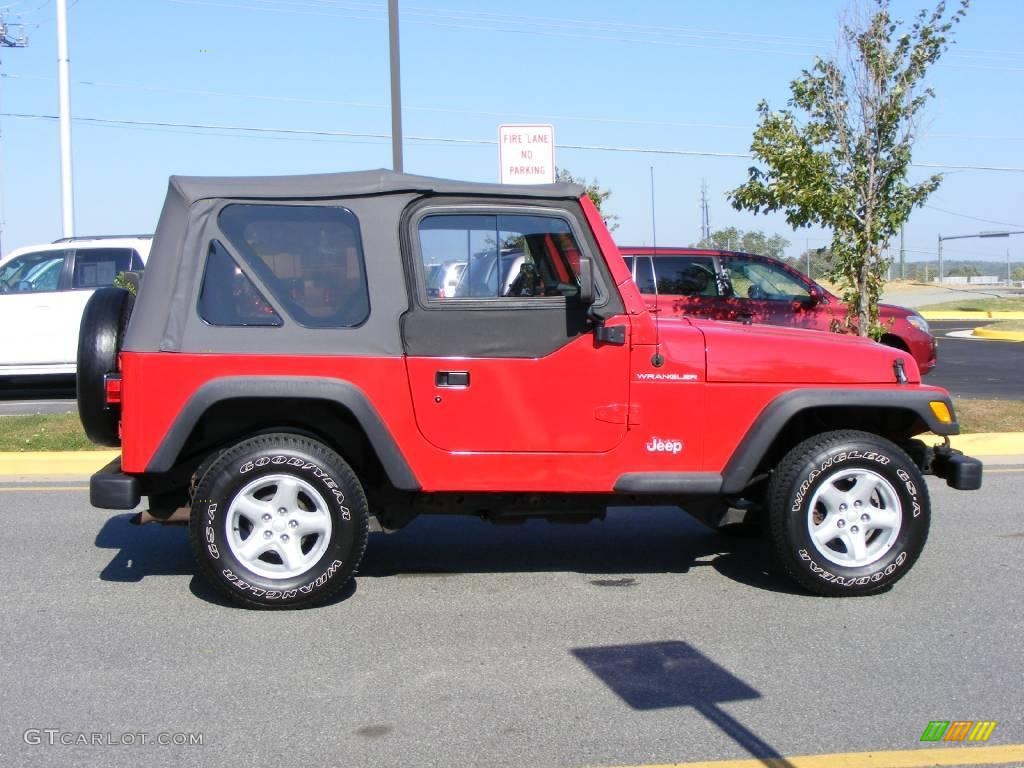 2000 Wrangler SE 4x4 - Flame Red / Agate photo #15