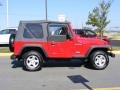 2000 Flame Red Jeep Wrangler SE 4x4  photo #15