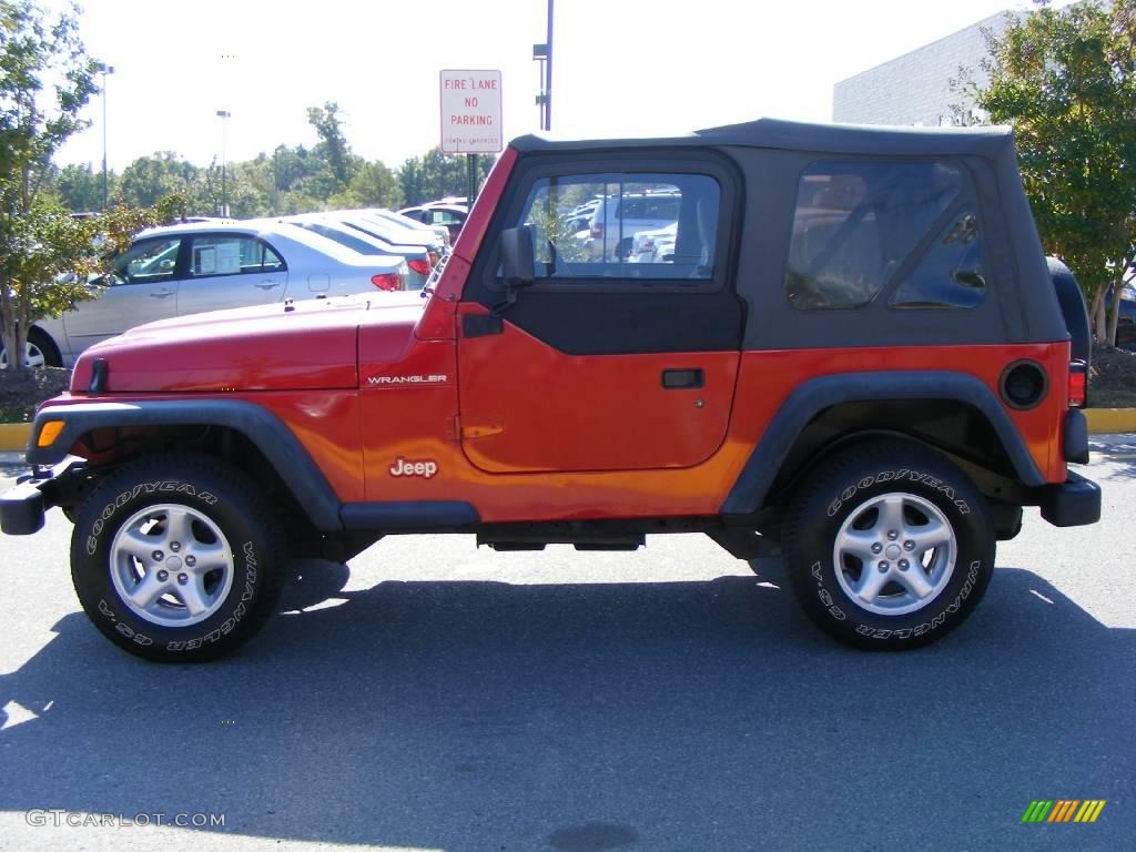 2000 Wrangler SE 4x4 - Flame Red / Agate photo #17