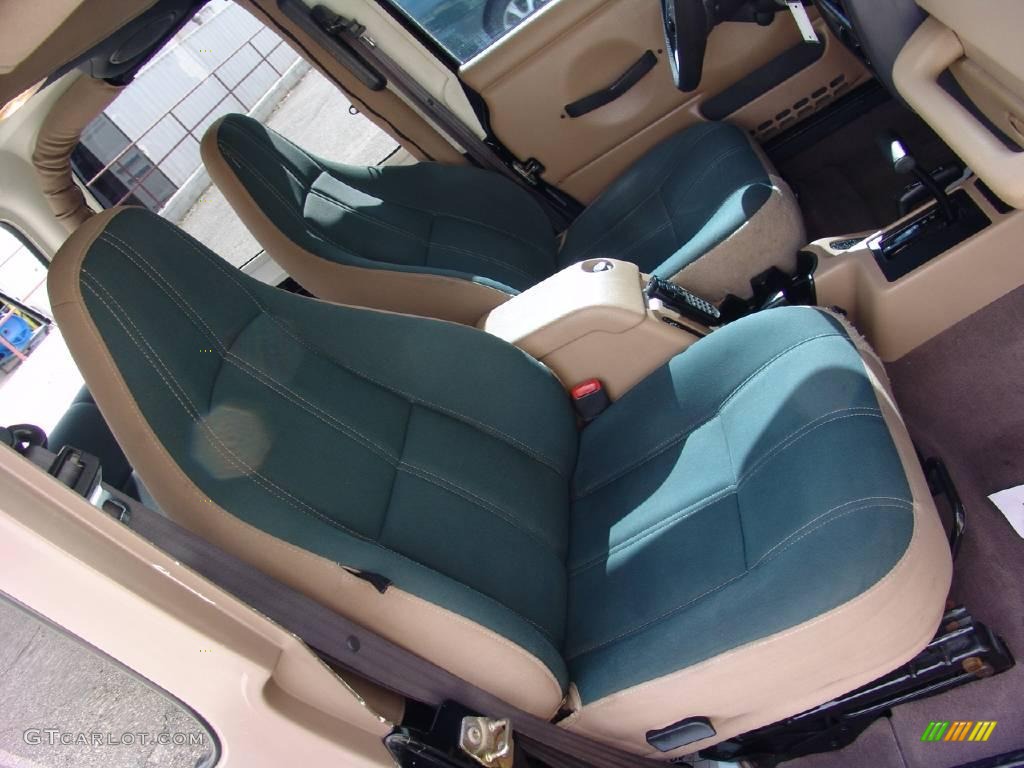 2001 Wrangler Sahara 4x4 - Black / Camel/Dark Green photo #24