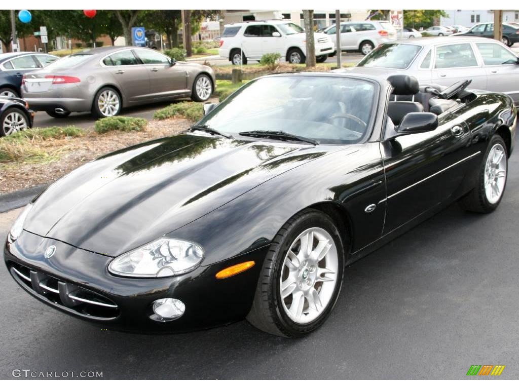 2002 XK XK8 Convertible - Black / Charcoal photo #1