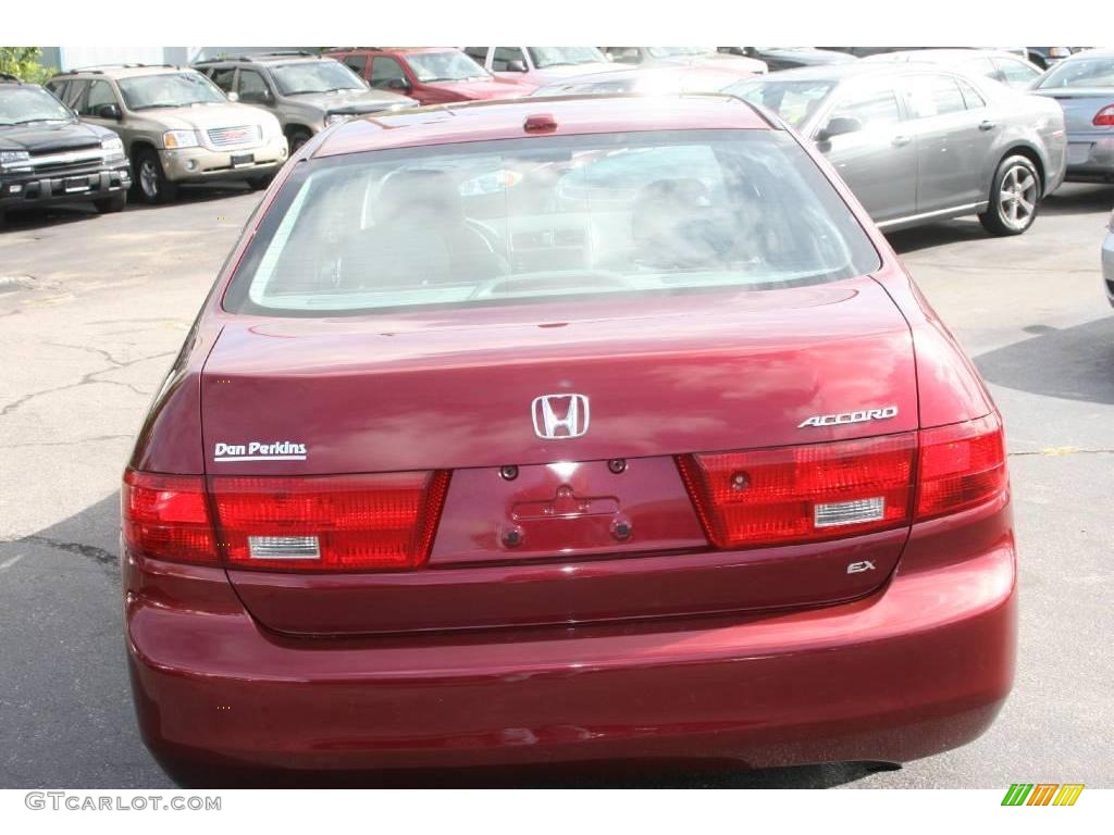 2005 Accord EX-L Sedan - Redondo Red Pearl / Gray photo #6