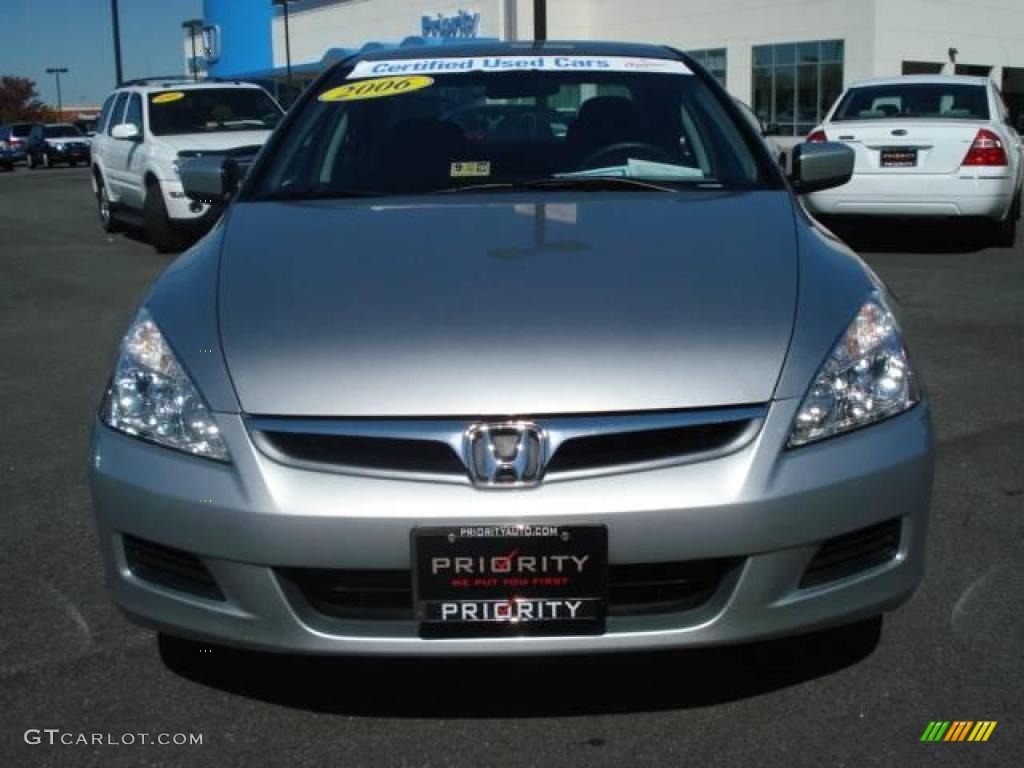 2006 Accord LX Sedan - Alabaster Silver Metallic / Black photo #8
