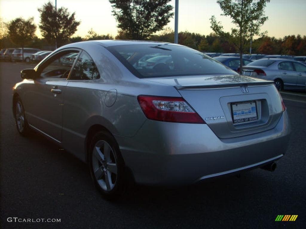 2007 Civic EX Coupe - Alabaster Silver Metallic / Black photo #5