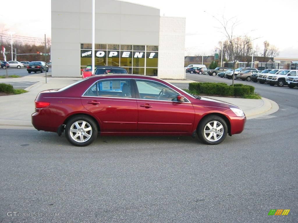 2005 Accord EX-L V6 Sedan - Redondo Red Pearl / Gray photo #2