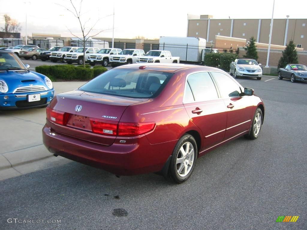 2005 Accord EX-L V6 Sedan - Redondo Red Pearl / Gray photo #5