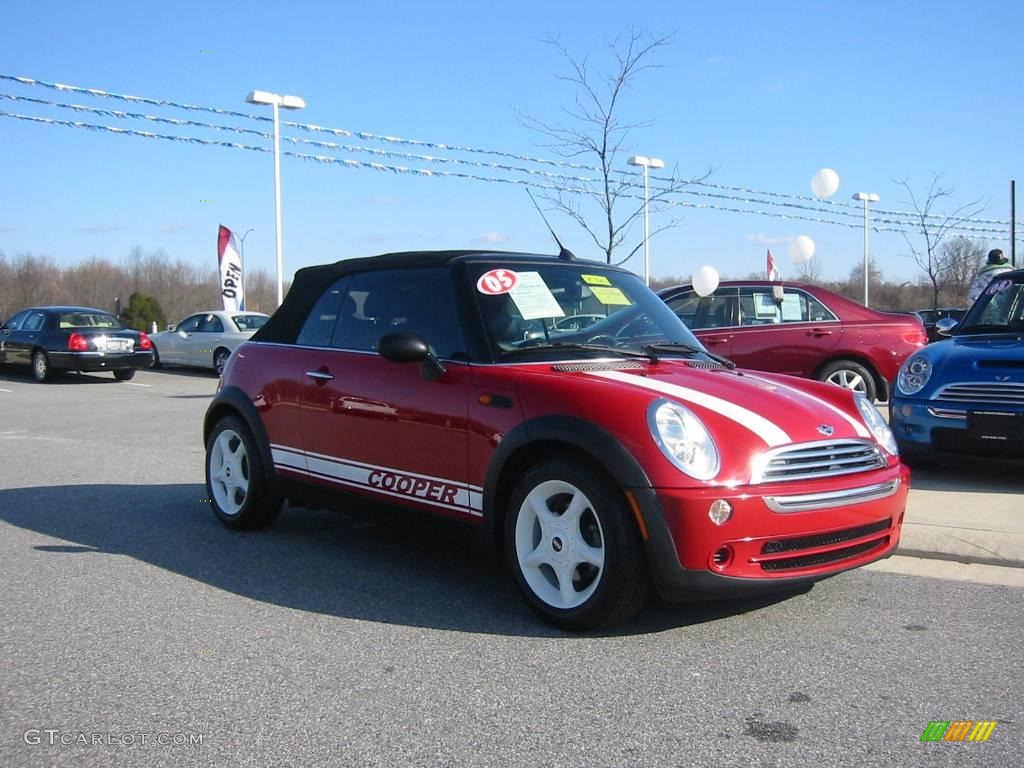 2005 Cooper Convertible - Chili Red / Panther Black photo #4