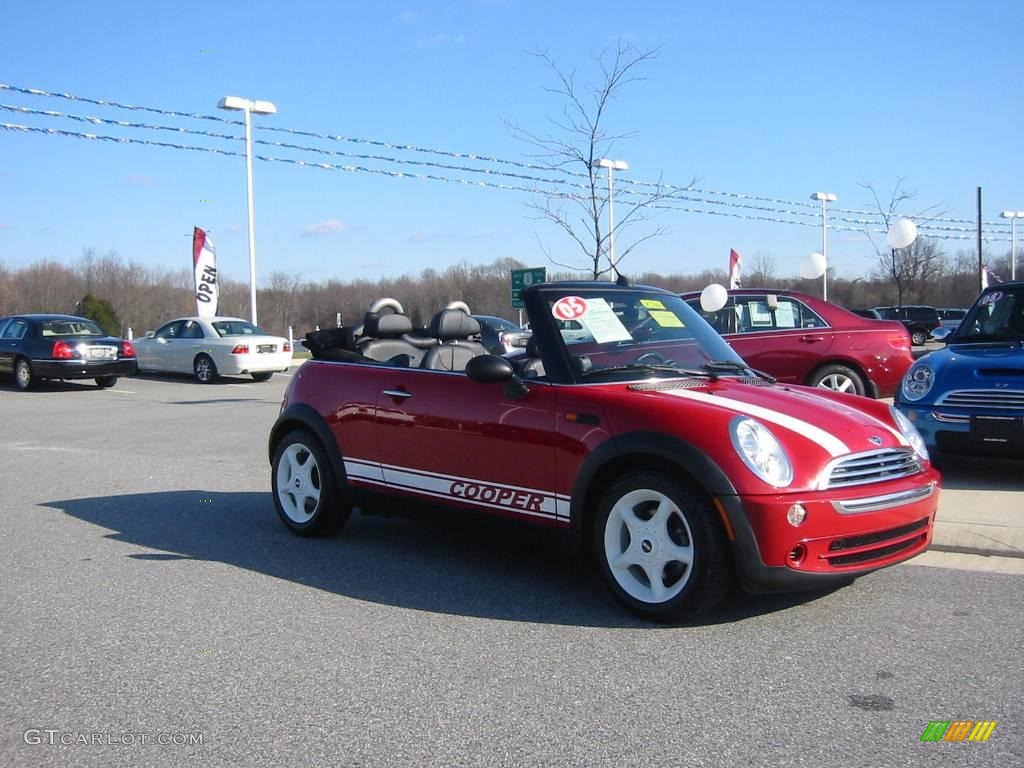 2005 Cooper Convertible - Chili Red / Panther Black photo #11