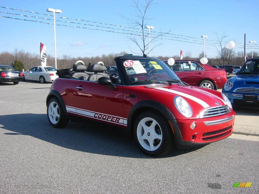 2005 Cooper Convertible - Chili Red / Panther Black photo #25