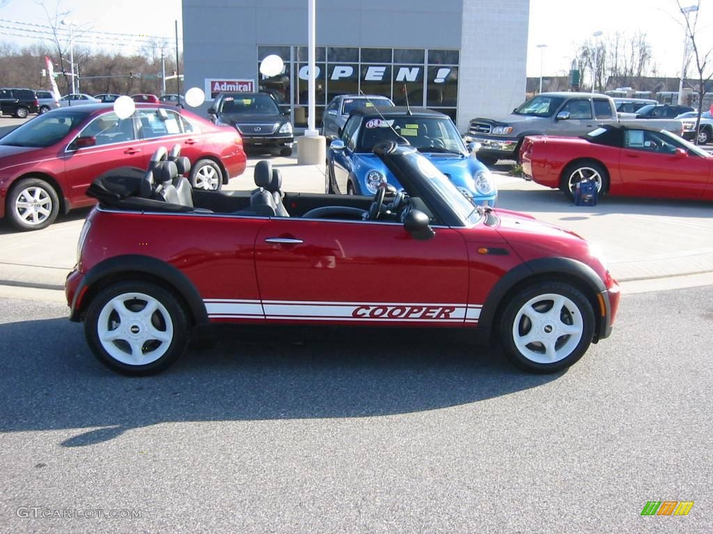 2005 Cooper Convertible - Chili Red / Panther Black photo #35