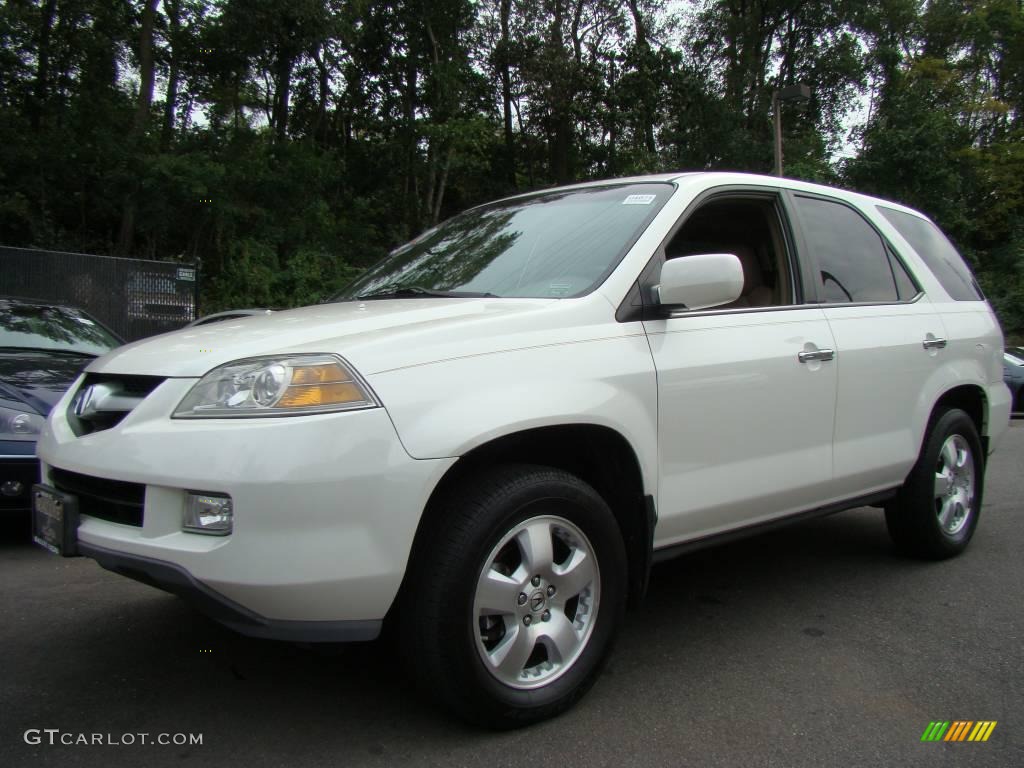 2004 MDX  - Aspen White Pearl / Saddle photo #1