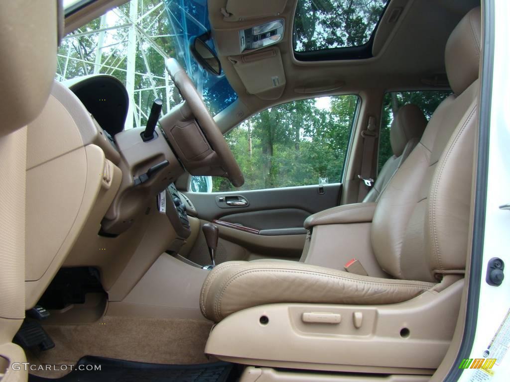 2004 MDX  - Aspen White Pearl / Saddle photo #9