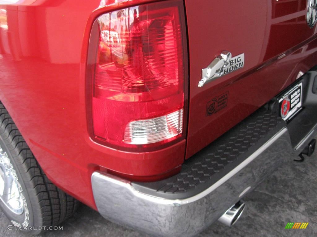 2010 Ram 1500 Big Horn Crew Cab - Inferno Red Crystal Pearl / Dark Slate/Medium Graystone photo #7