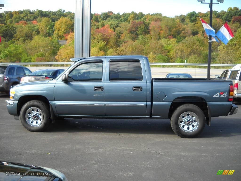 2006 Sierra 1500 SL Crew Cab 4x4 - Stealth Gray Metallic / Dark Pewter photo #5