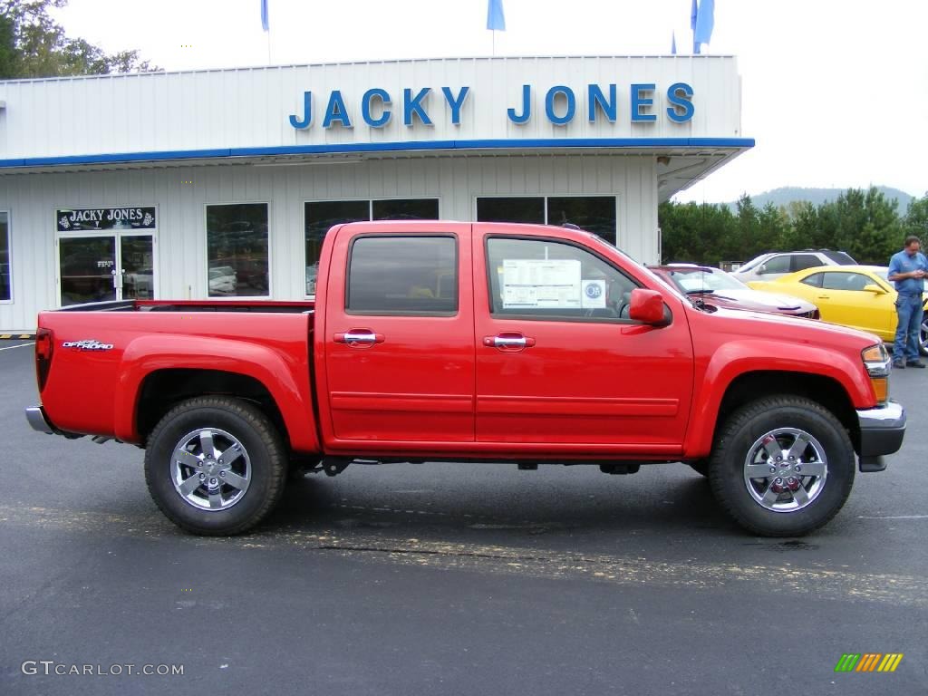 2010 Canyon SLE Crew Cab 4x4 - Fire Red / Ebony photo #1