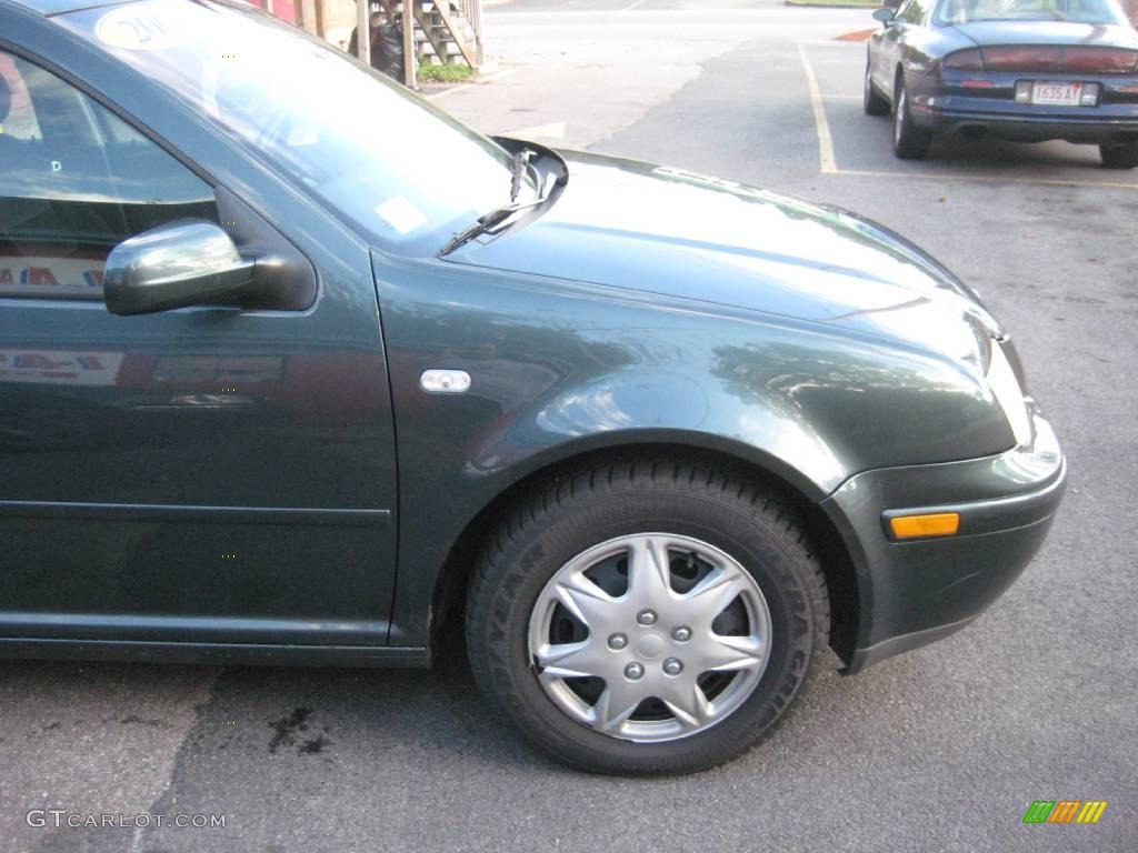 2003 Jetta GL 1.8T Sedan - Alaska Green Metallic / Black photo #17