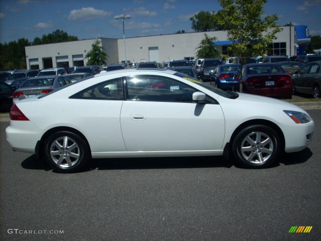 2005 Accord EX V6 Coupe - Taffeta White / Ivory photo #2