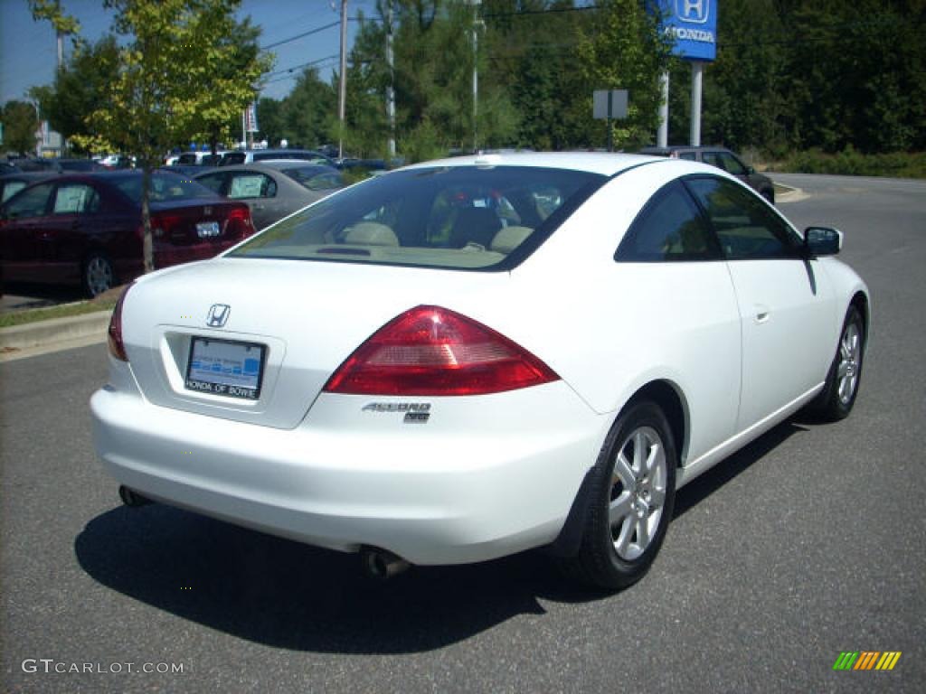 2005 Accord EX V6 Coupe - Taffeta White / Ivory photo #3