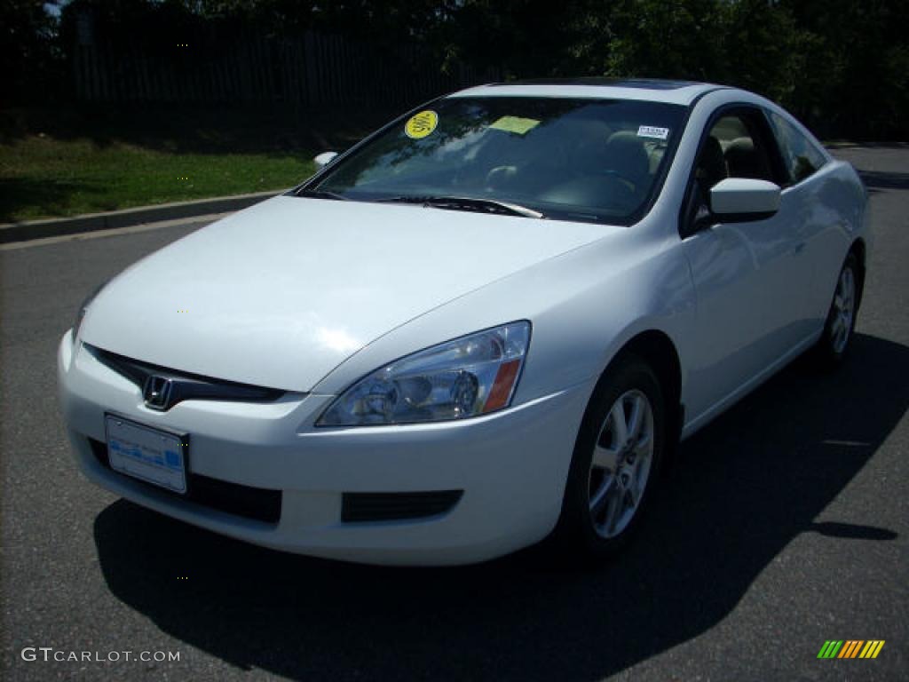 2005 Accord EX V6 Coupe - Taffeta White / Ivory photo #7