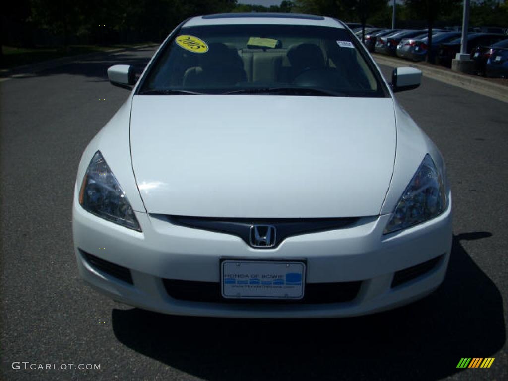 2005 Accord EX V6 Coupe - Taffeta White / Ivory photo #8