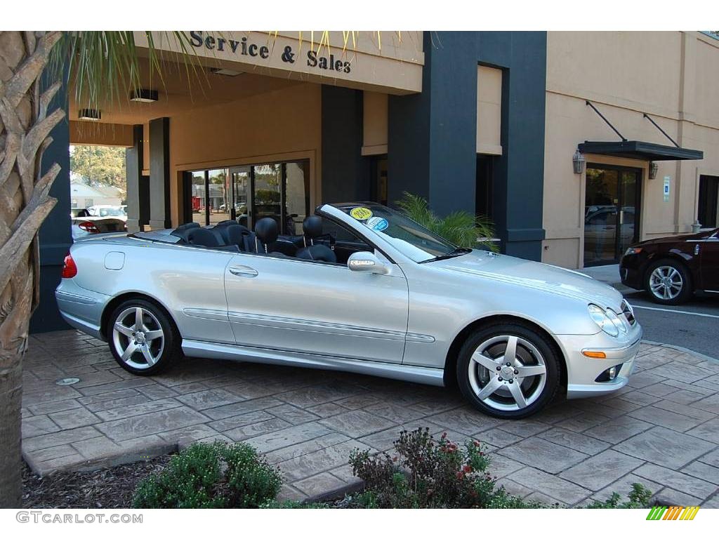 2006 CLK 500 Cabriolet - Diamond Silver Metallic / Black photo #2