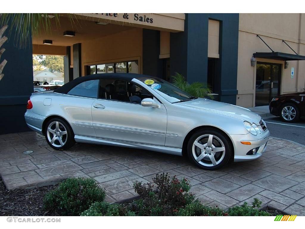 2006 CLK 500 Cabriolet - Diamond Silver Metallic / Black photo #4
